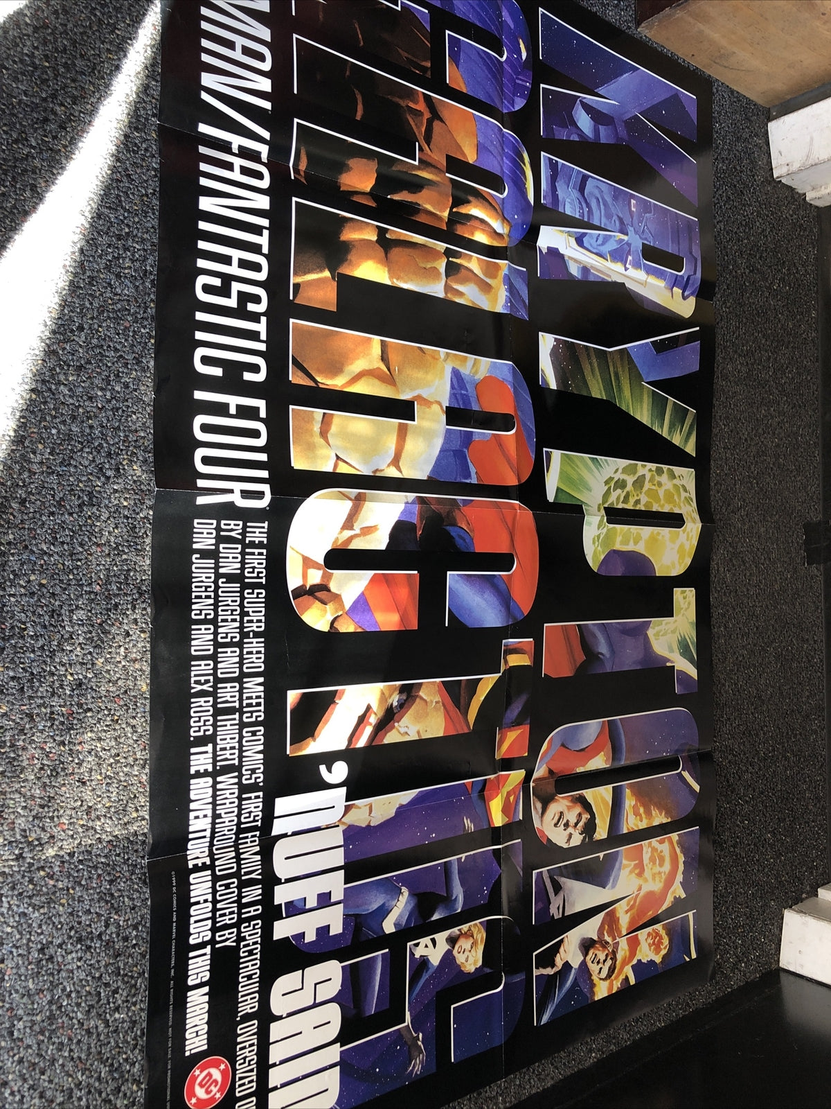 VINTAGE SUPERMAN/FANTASTIC FOUR Krypton Calactus Dc Comics PROMO POSTER8