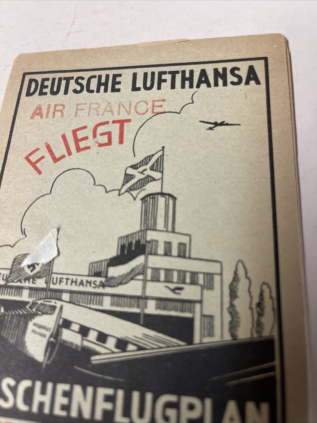 Lufthansa Air France AIRLINE March 1934 TIMETABLE SCHEDULE Brochure flight cover2