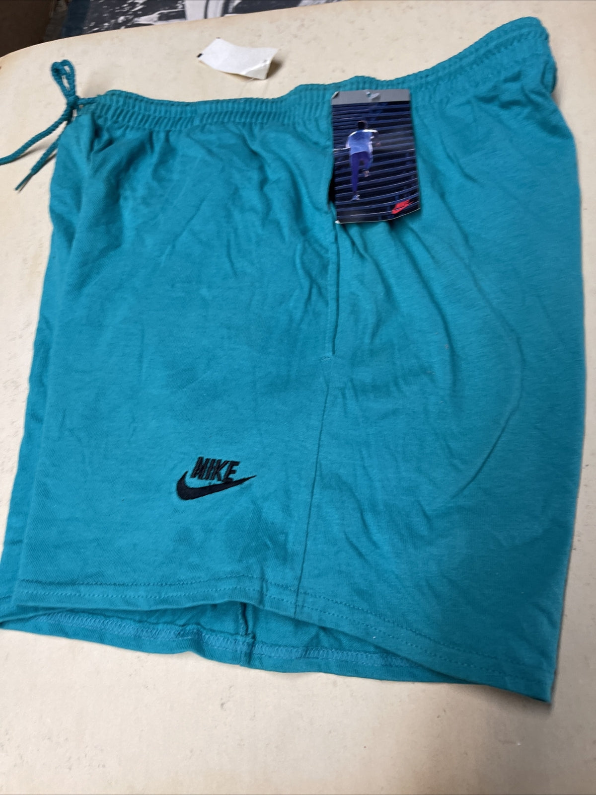 new old stock true vintage 1991  nike shorts Adult Size M green w tags 0