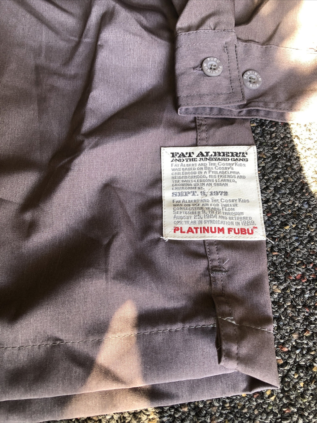 Vintage 90’s NOS Platinum Fubu Fat Albert Button Up Shirt Size XL1