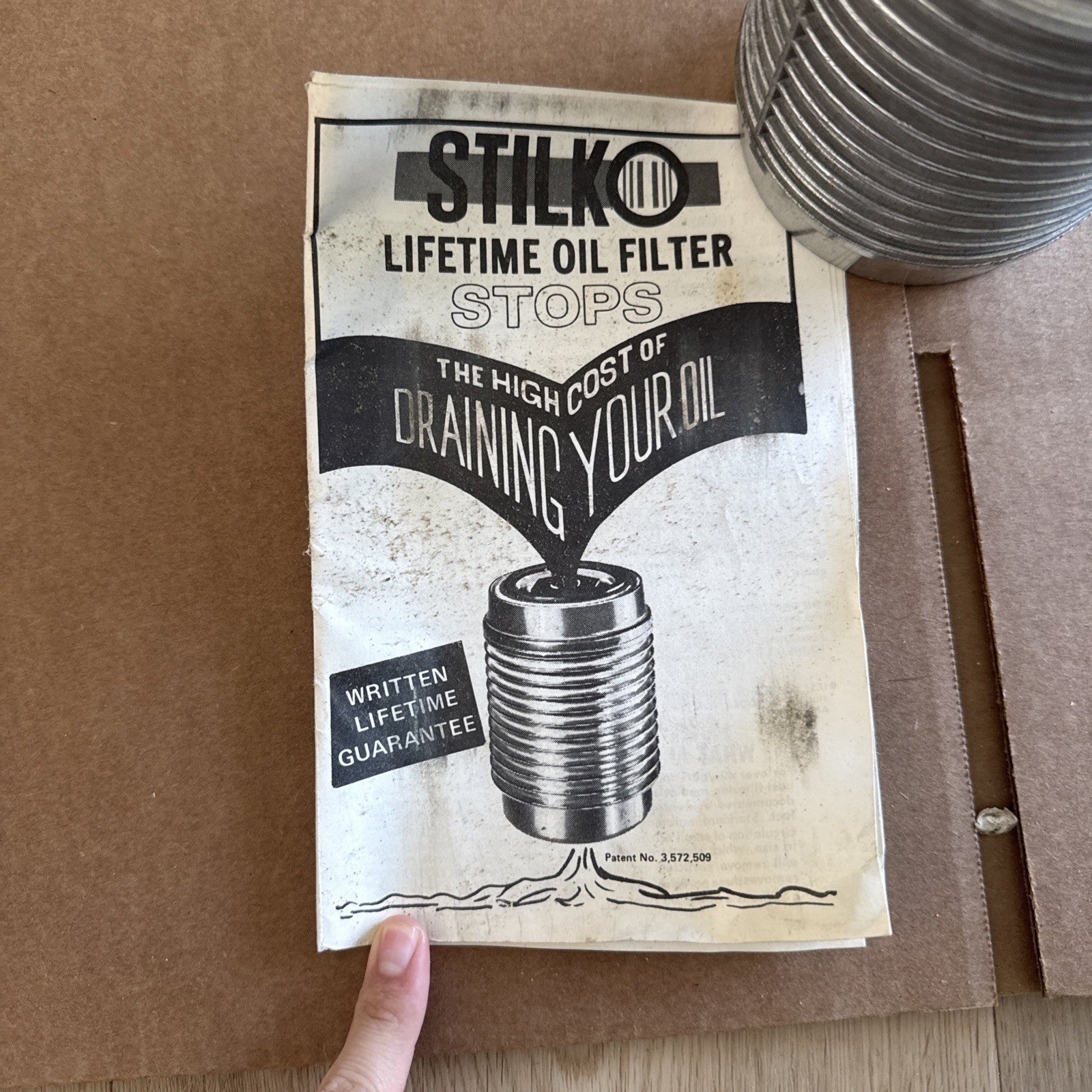 Vintage STILKO SK-13 External Oil Cleaner – Patent #3572509 – 1