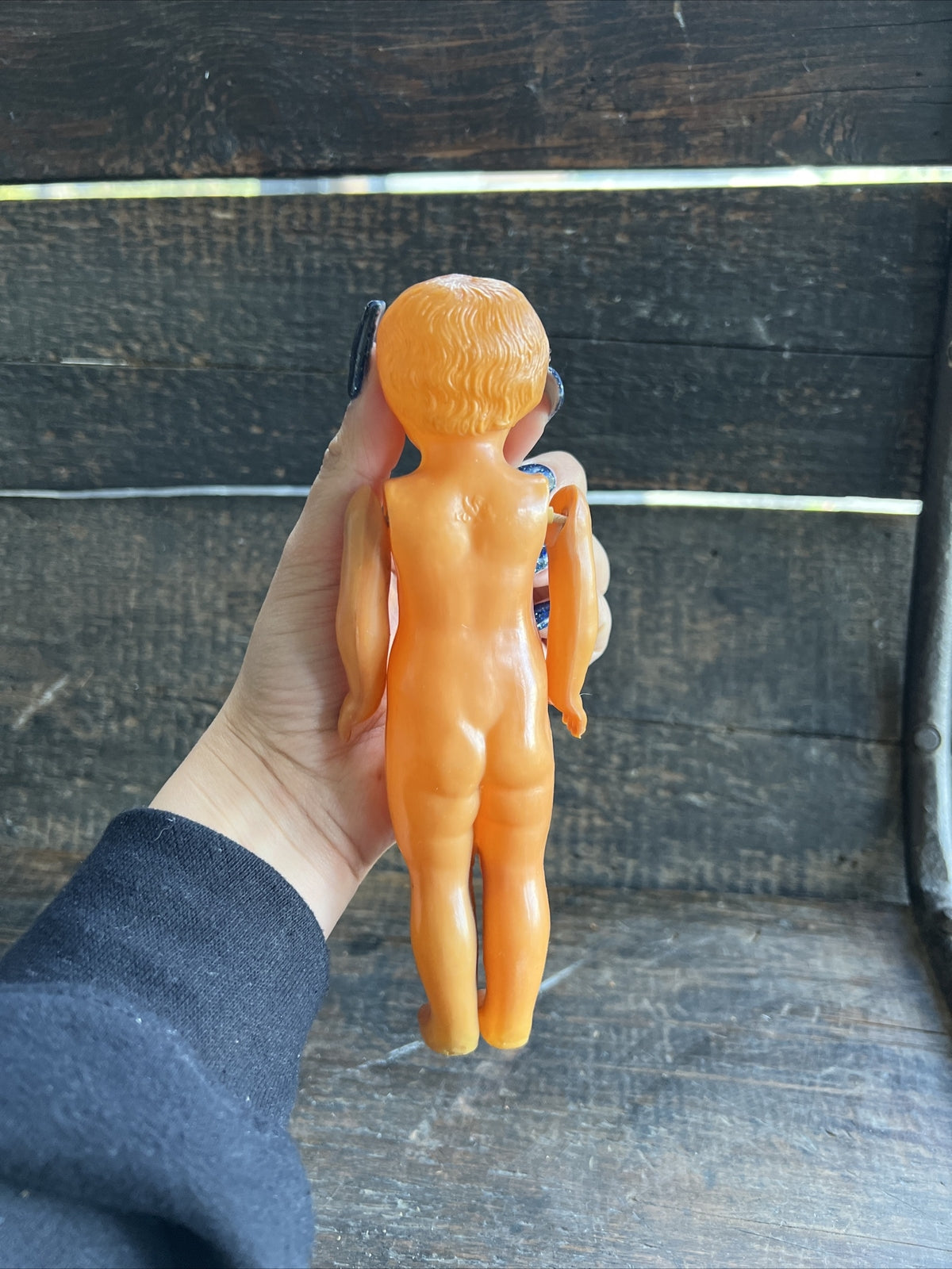 VINTAGE Small Celluloid Boy Doll with Swinging Arms , German Made Doll ?2