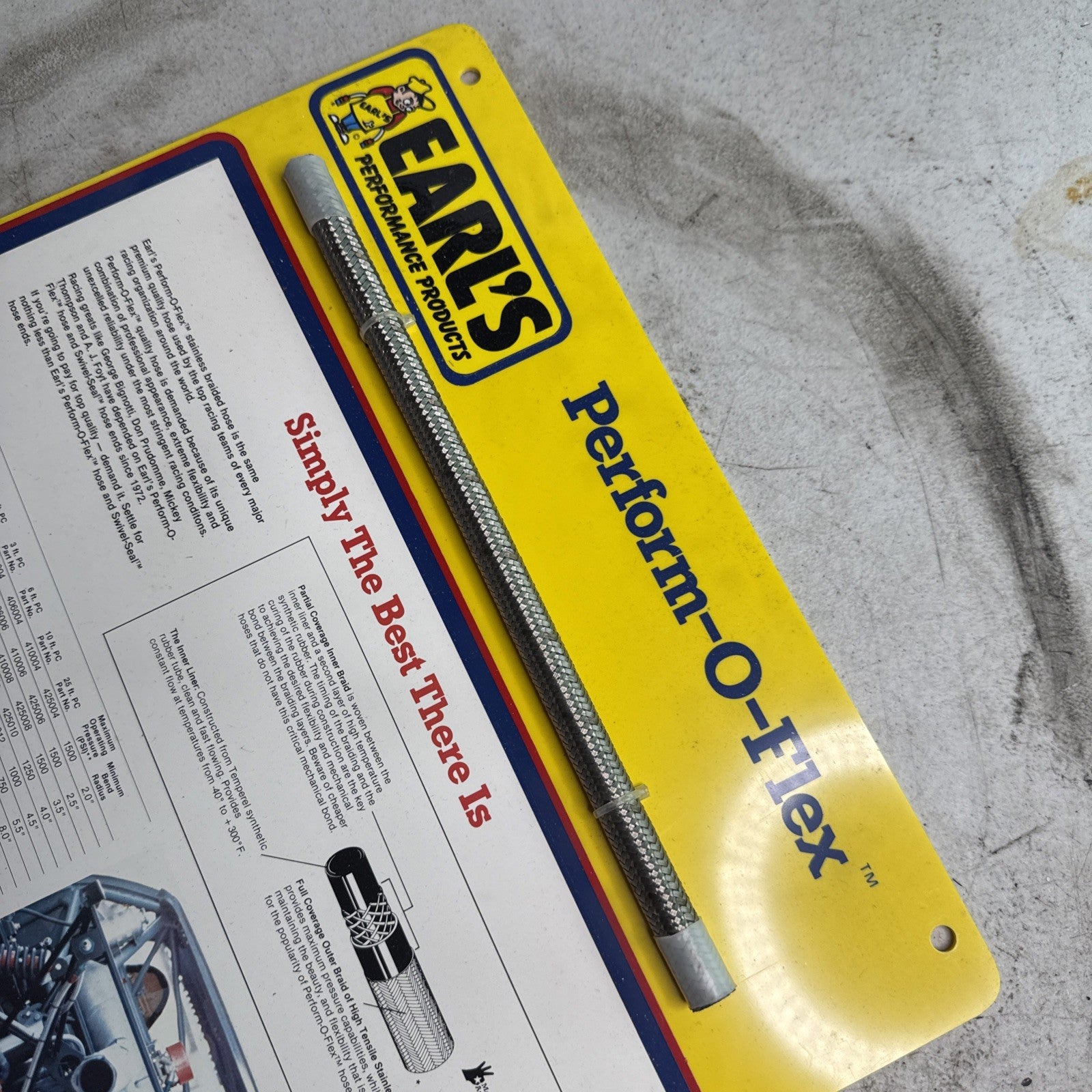 Vintage Earl’s Racing Display 15x15 – 1980s Perform-O-Flex Hose Promo Sign5