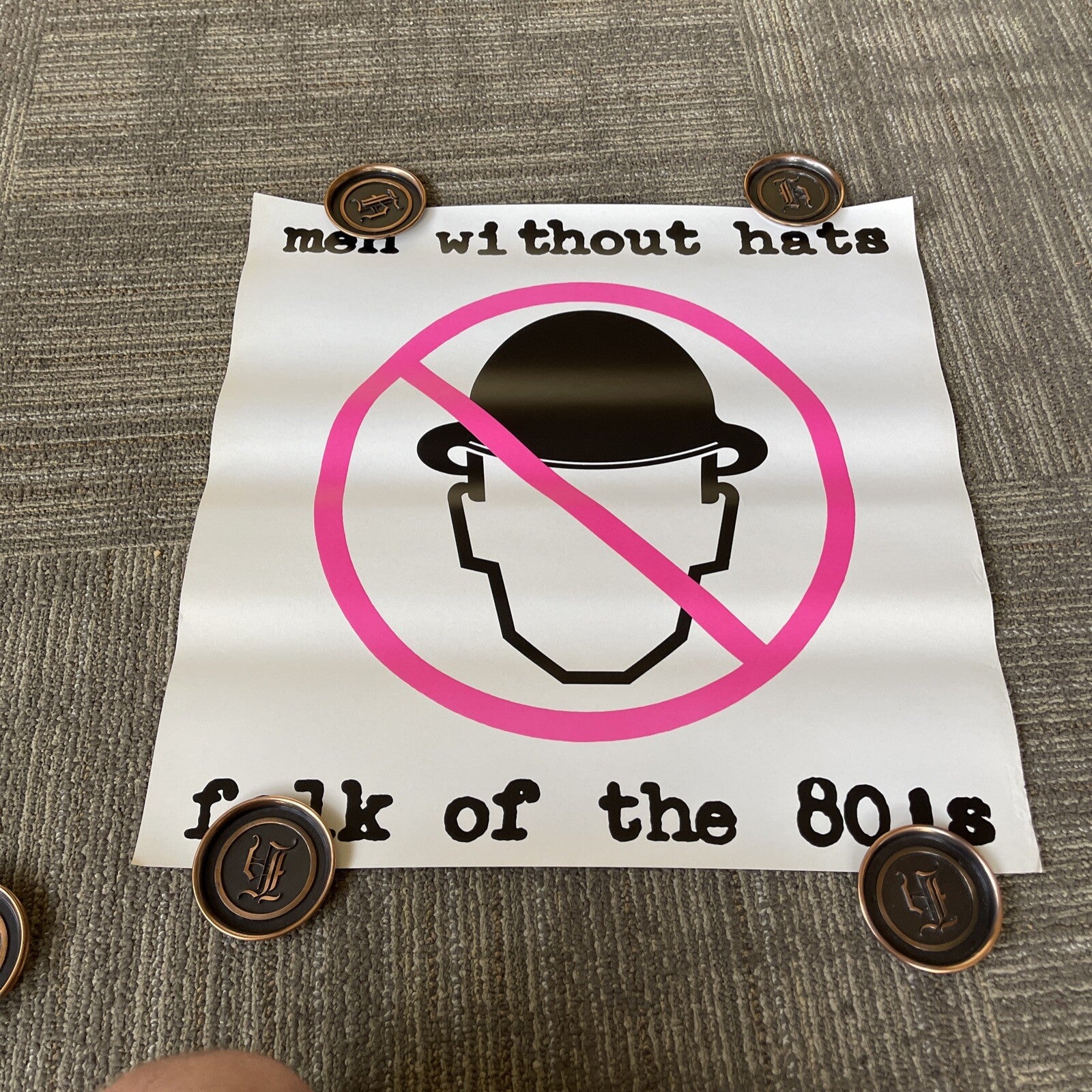 #153 1980s Men Without Hats Folk Of The 80s Record Store Promo Poster 21” X 21”6