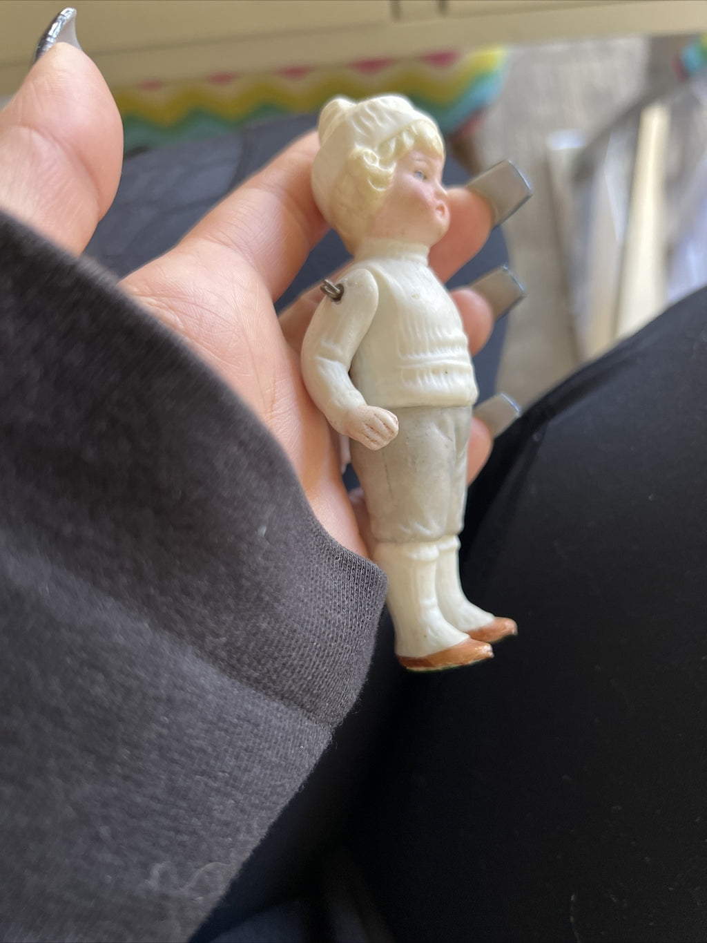 Vintage 4” Bisque Boy Figure German Doll4
