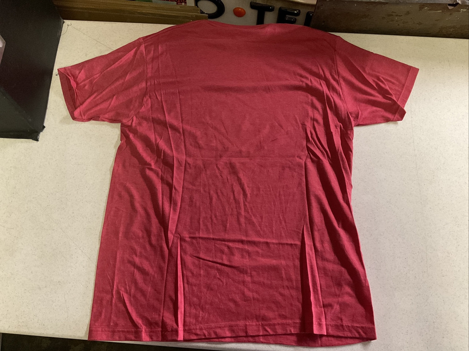 Star Wars T-Shirt Mens Large Millennium Falcon Diagram Graphic Tee Heather Red3