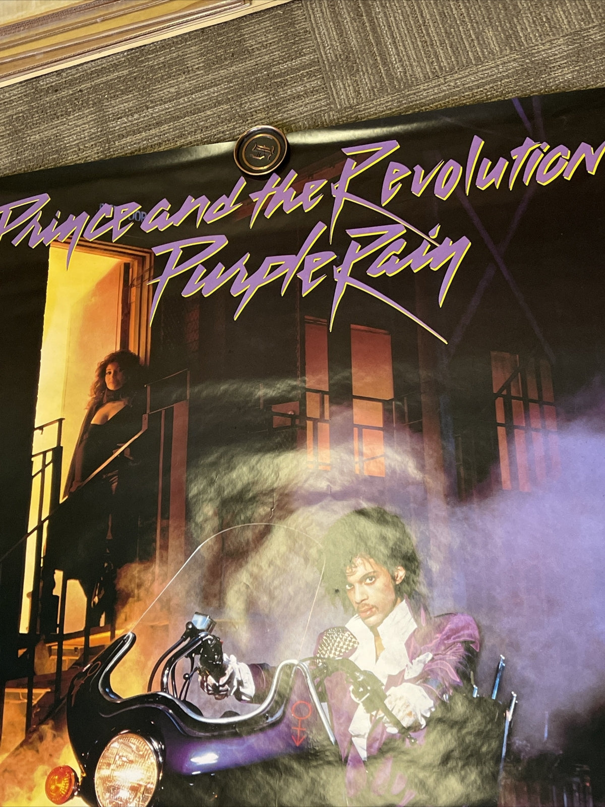 #146 1984 PRINCE Purple Rain Record Subway Promo Poster 60” X 40”8
