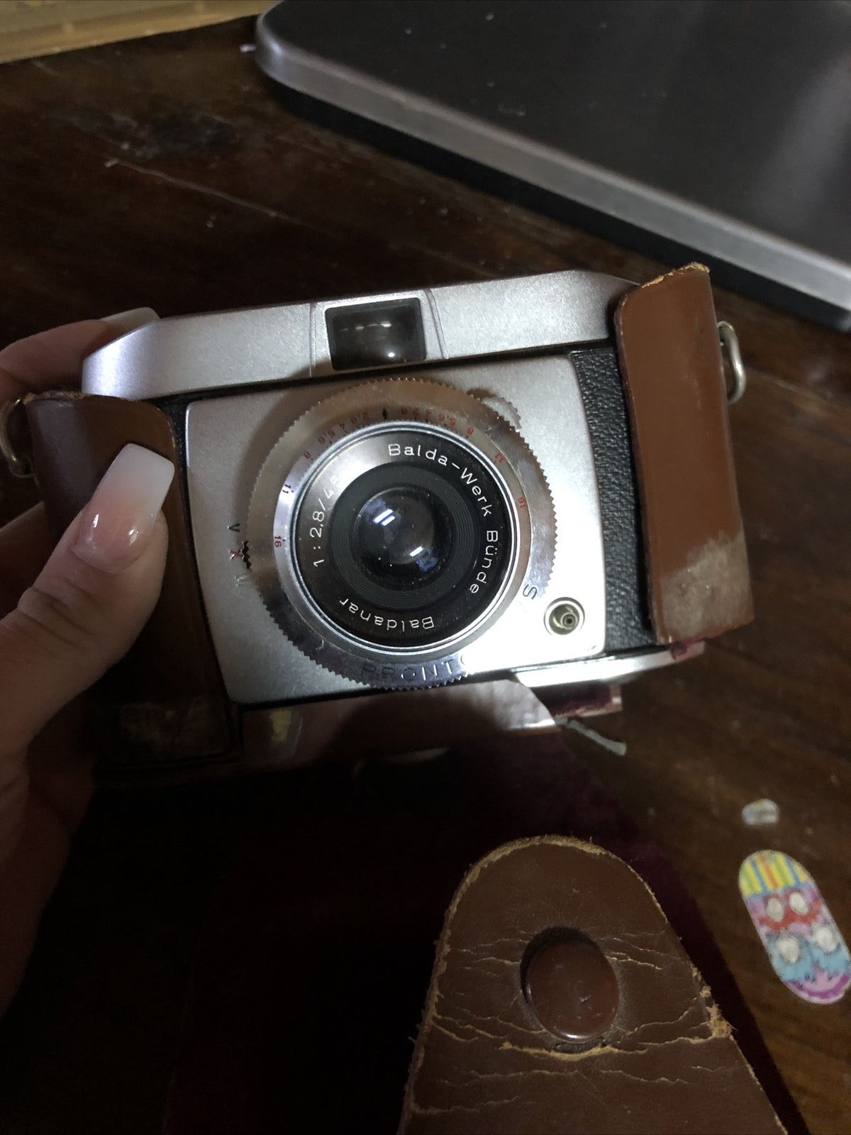 Vintage Balda Camera With Case Baldanar 1:28/451