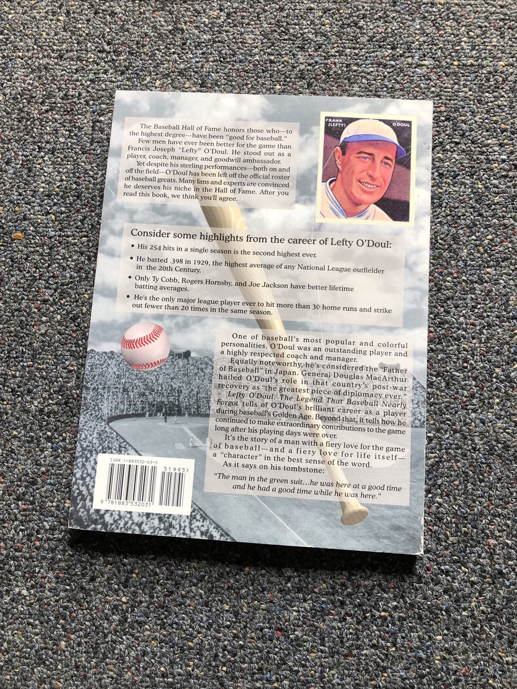 LEFTY O'DOUL- LEGEND THAT BASEBALL NEARLY FORGOT By Richard Leutzinger7