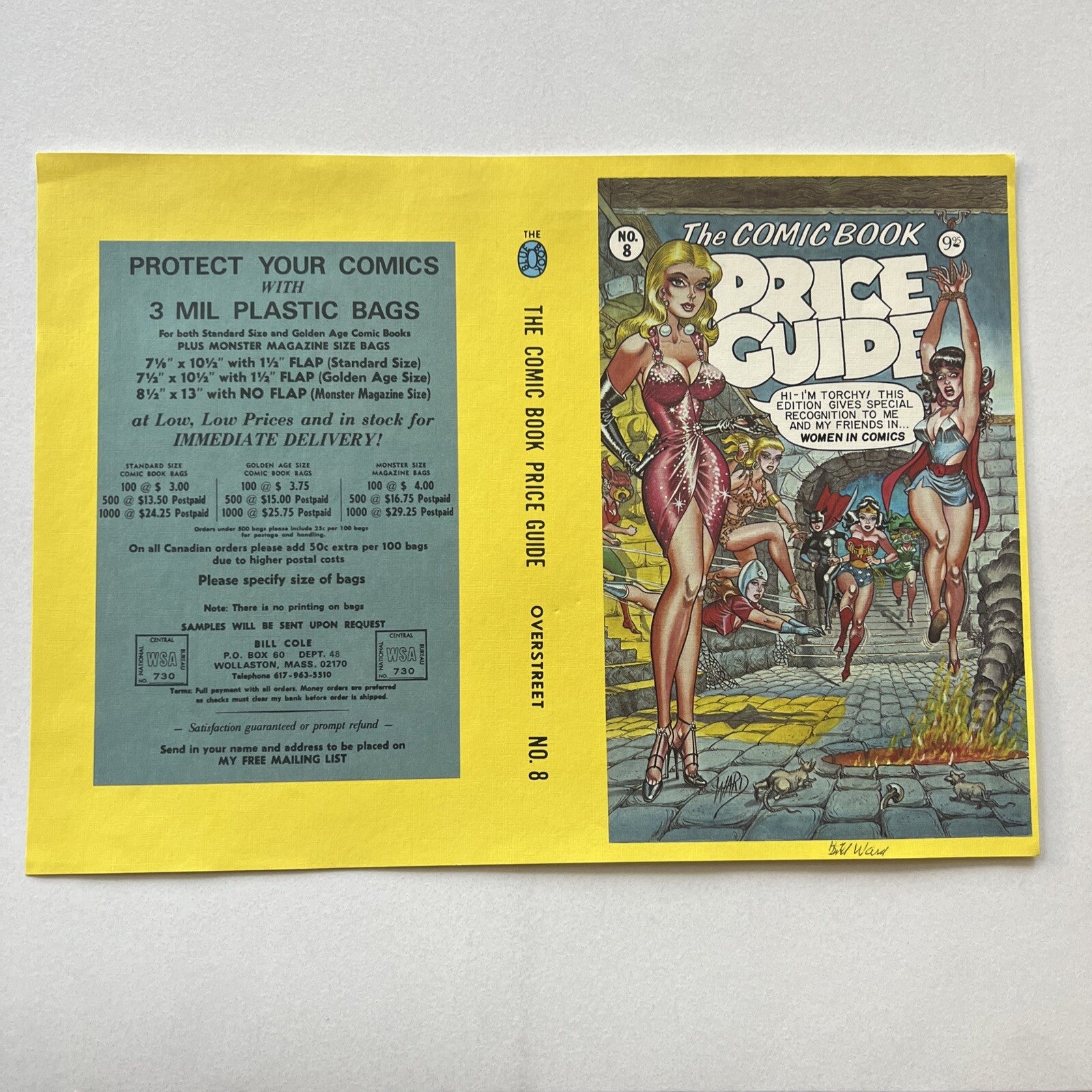 The Comic Book Price Guide No. 8 Cover Page Signed by Bill Ward0