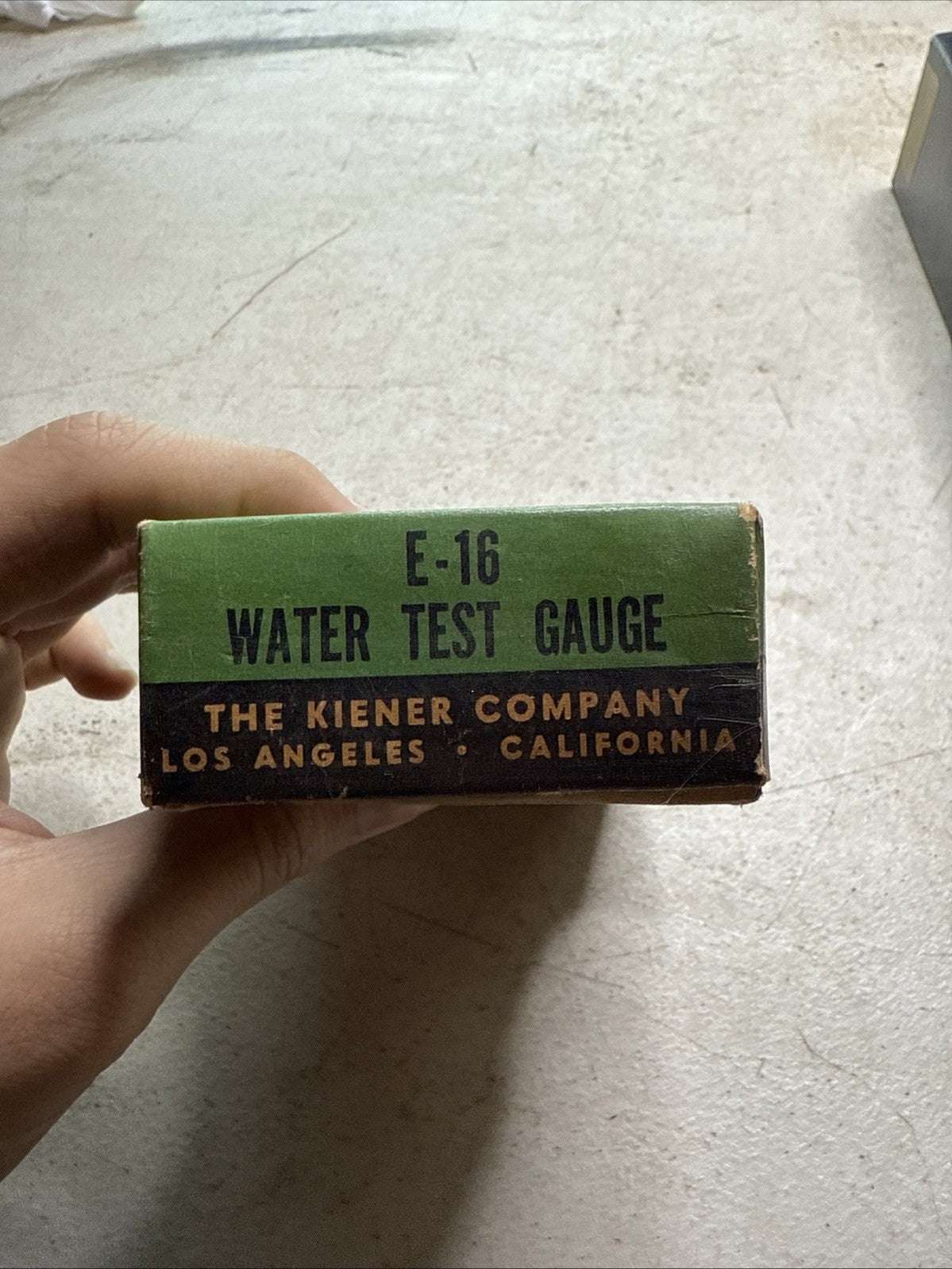 Vintage E-16 0-300 Lbs. Water Test Gauge By The Kiener Company New In Box.9