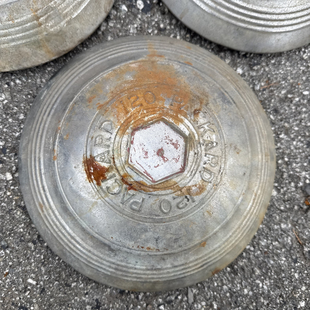1937-39 model PACKARD 120 HUB CAP, Set of 3  10” diameter, hexagonal emblem8