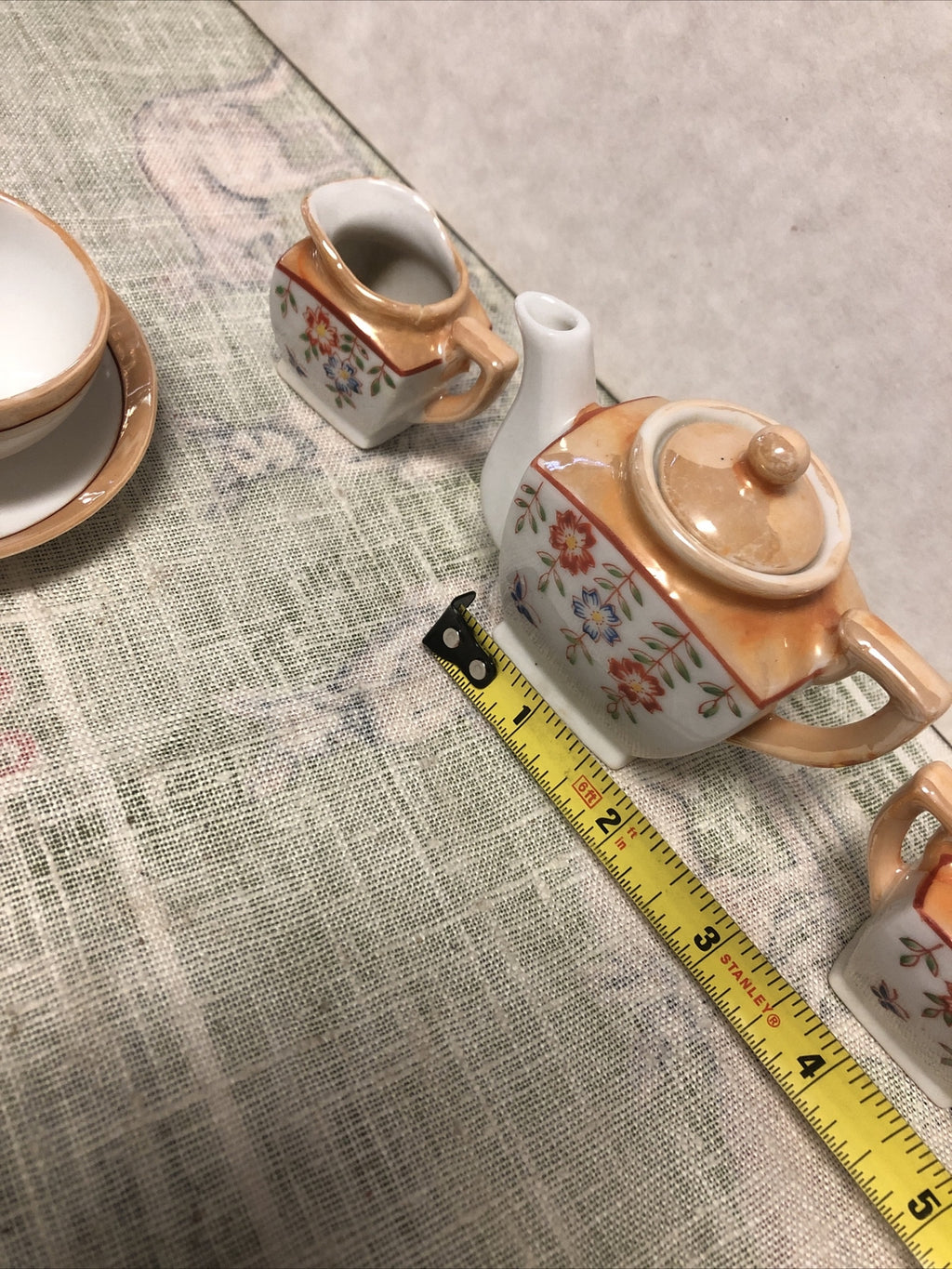 Vintage Made In Occupied Japan Porcelain Child's Tea Set Lot Of 58
