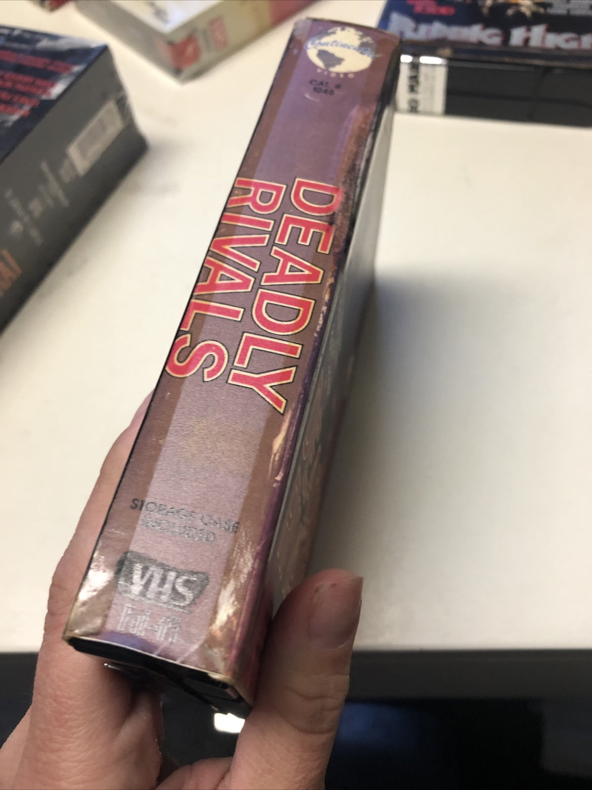 DEADLY RIVALS BETA TAPE NOT VHS HORROR DRAMA BOX HAS BEEN CUT TO FIT TAPE3