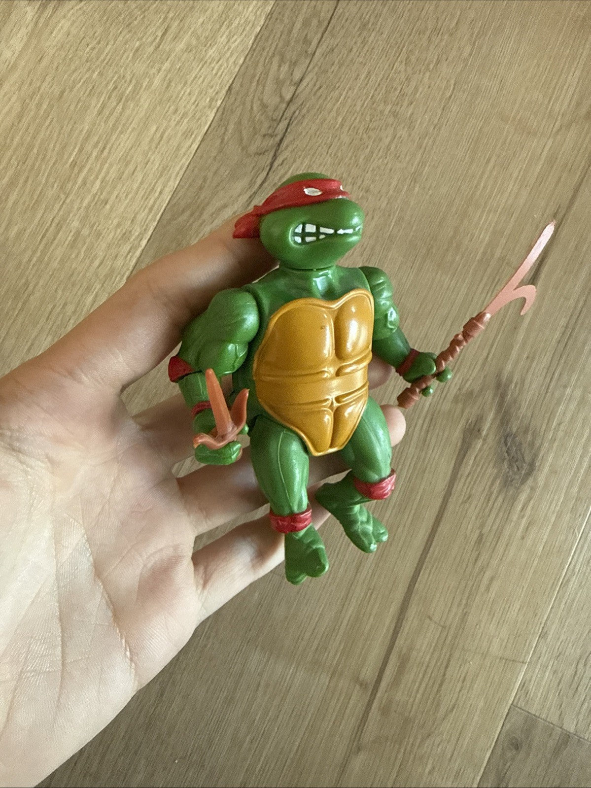 Teenage Mutant Ninja Turtles 1988 Raphael Soft Head TMNT 1 Original Sai VTG Rare1