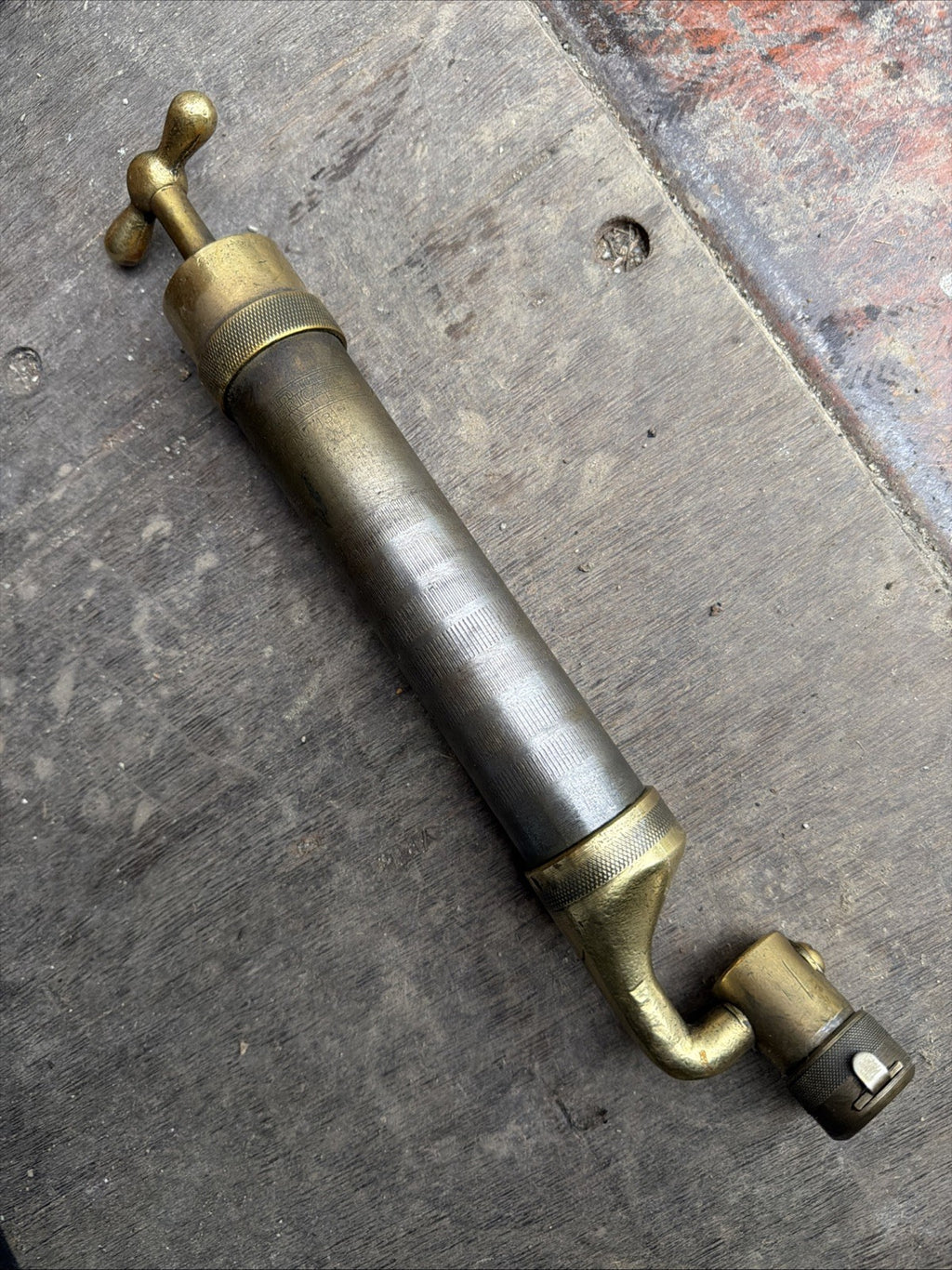 Critz lubricator grease gun brass era Packard duesenberg big car rare0