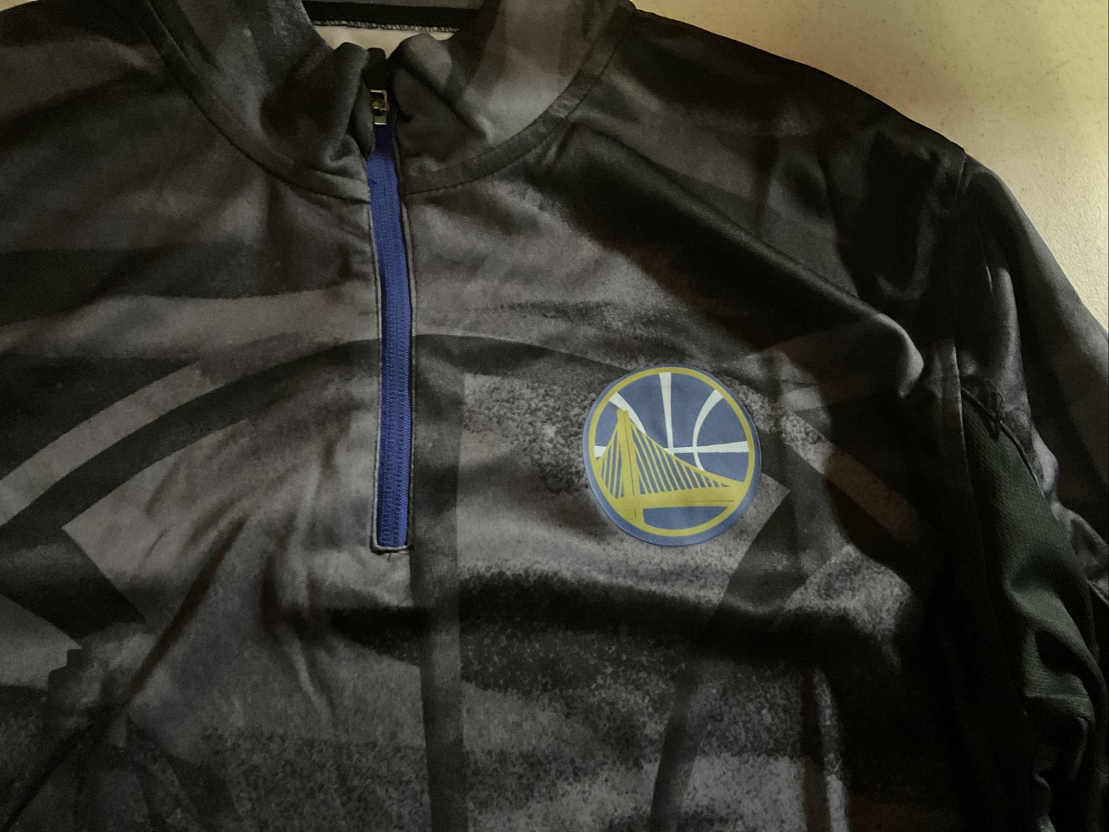 Golden State Warriors NBA Net-DRI 1/4 Zip Pullover Jacket Top Men's L Black3