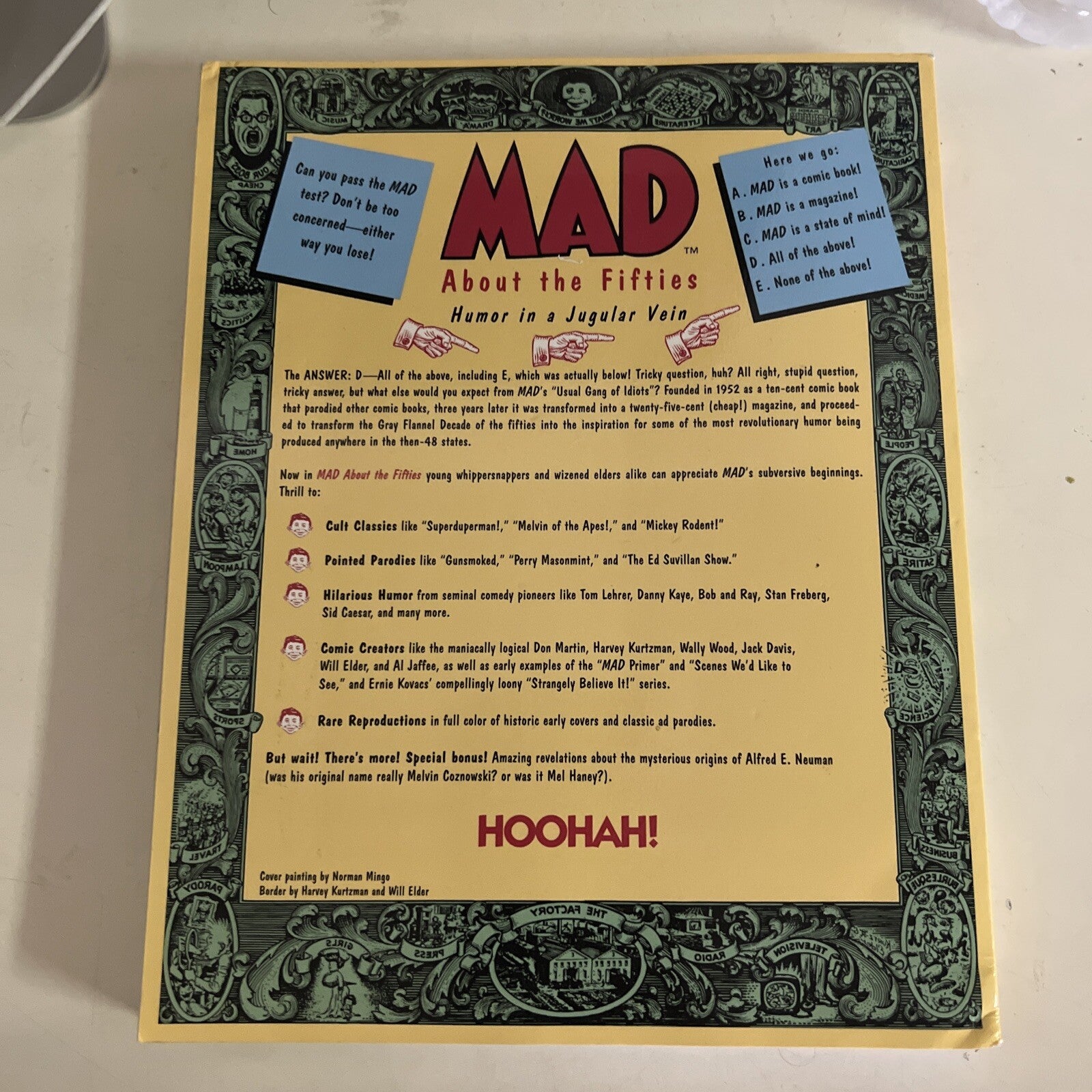 MAD Magazine About The Fifties Book - 50’s Mt Rushmore - Comedy Comic Strip1