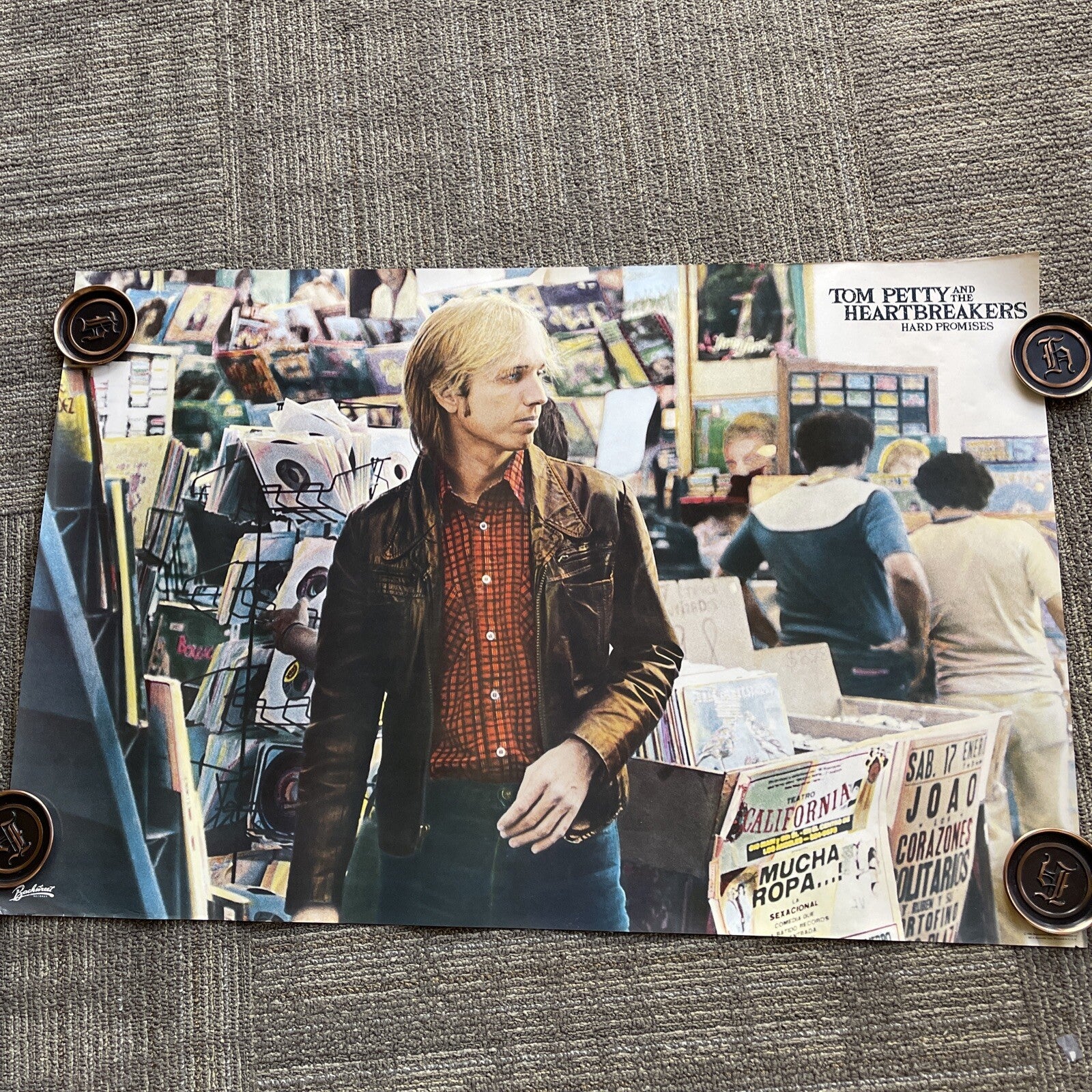 #176 1981 Tom Petty Hard Promises record Store Promo Poster 23” X 35”0