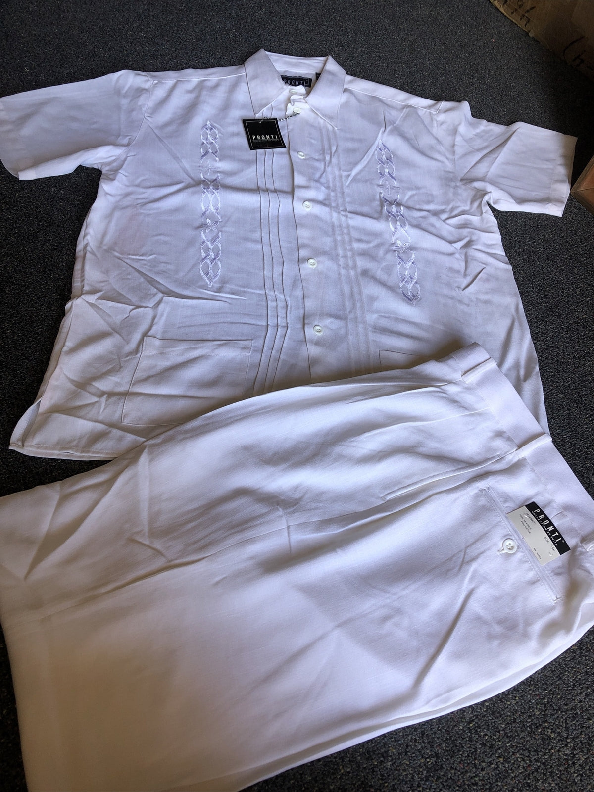 Vintage 90’s NOS Pronti Mens Casual Set Pelle Pelle Era Size XL0