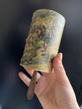 HTF Antique Celluloid Cylinder Handled Baby Rattle - Germany Scenery0