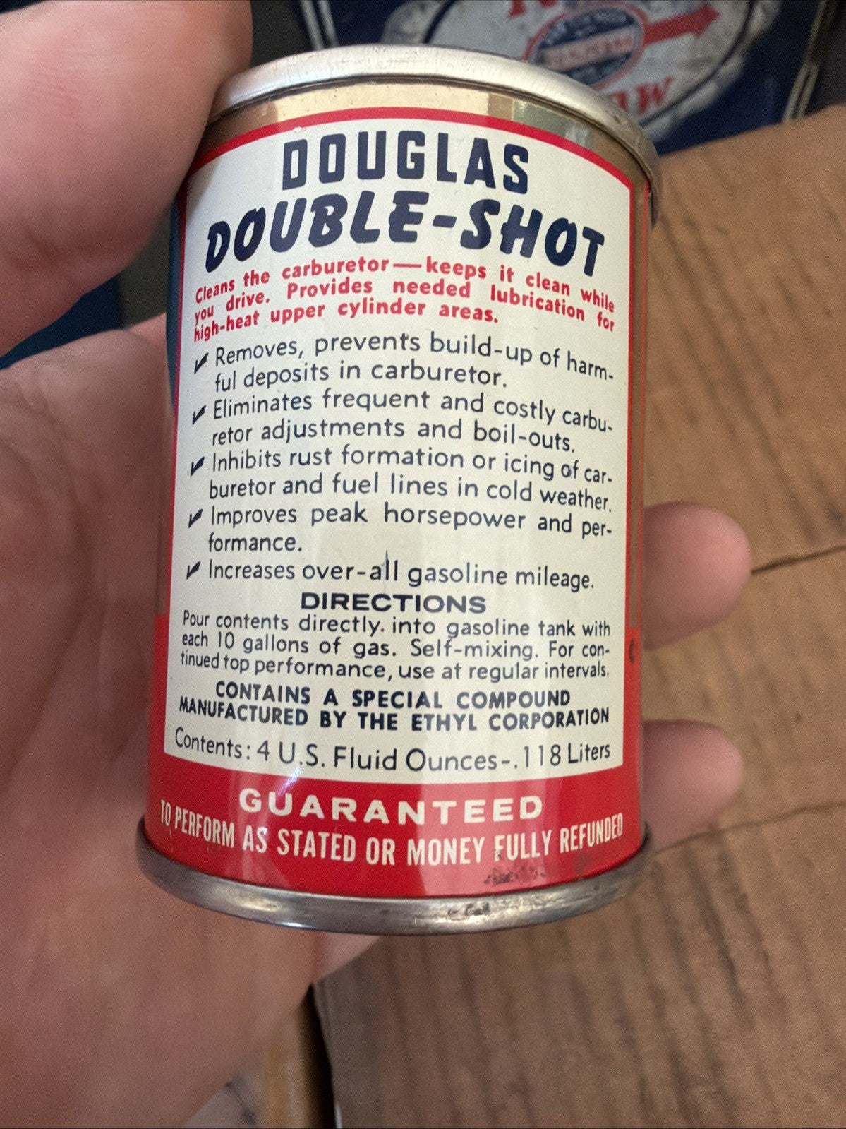 Vintage NOS  Douglas Motor Oil Co California UC Lube 4oz Not Quart Oil can4