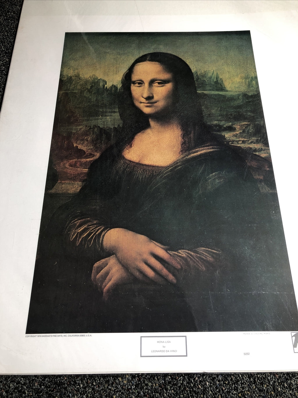 Mona Lisa Leonardo Da Vinci 1974 Haddad’s Fine Art 26”x22.5”6
