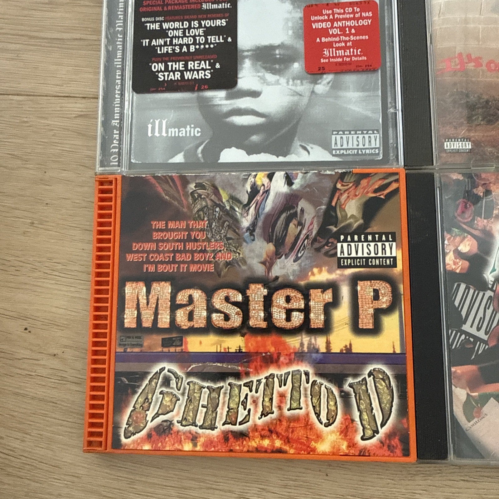 Classic Hip-Hop CD Lot: Nas Illmatic, Master P Ghetto D, Mystikal, Slick Rick6