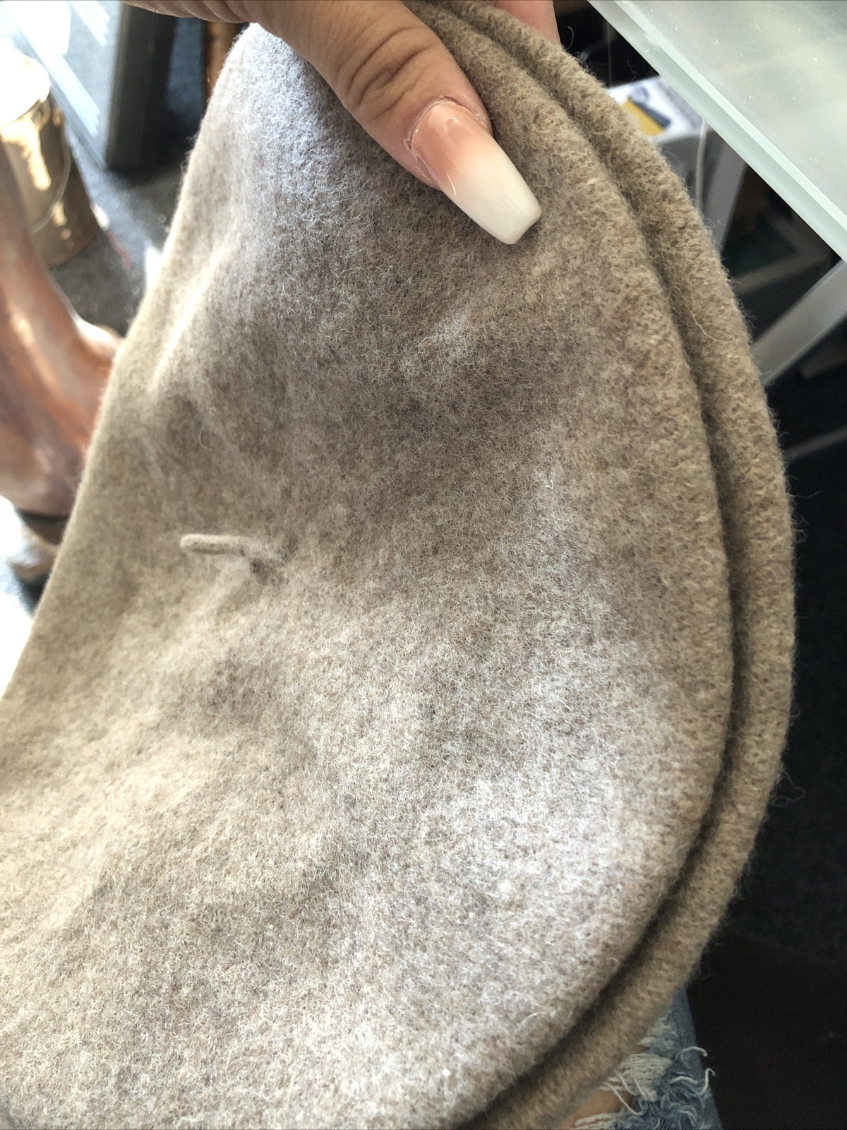 Gray Or Beige wool beret small Macy’s NWT4