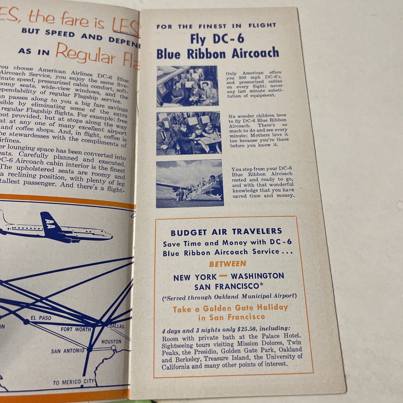 American Air Lines July 1955 AIRLINE Pack TIMETABLE SCHEDULE Brochure flight Map13
