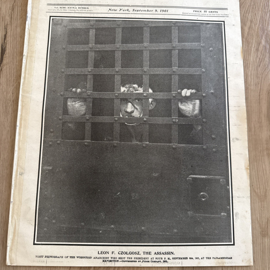 Leslie's Weekly McKinley Extra Sept 9 1901 First Photo Assassin Leon Czolgosz2