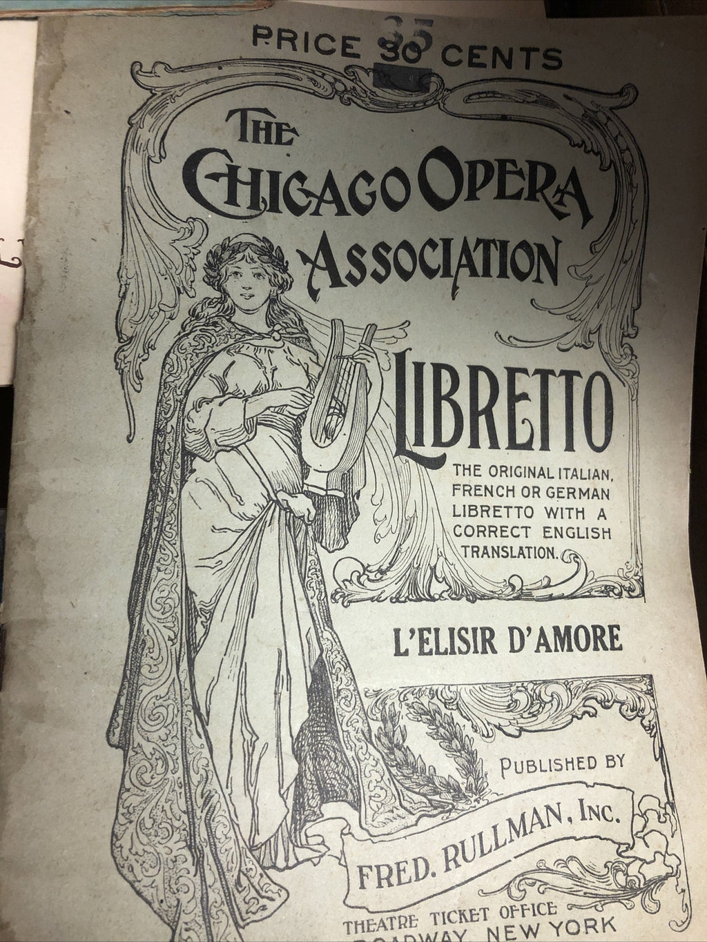 Lot 5: THE CHICAGO OPERA ASSOCIATION libretto Carmen by Georges Bizet And More0