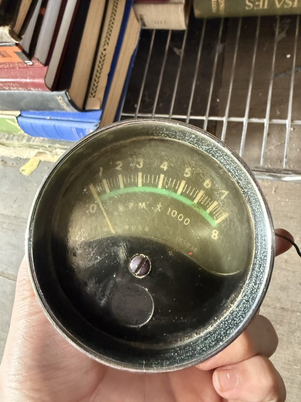 Vintage Green Line Hot Rod Tachometer # 305036 8,000 RPM Rat Rod Muscle Drag Car1