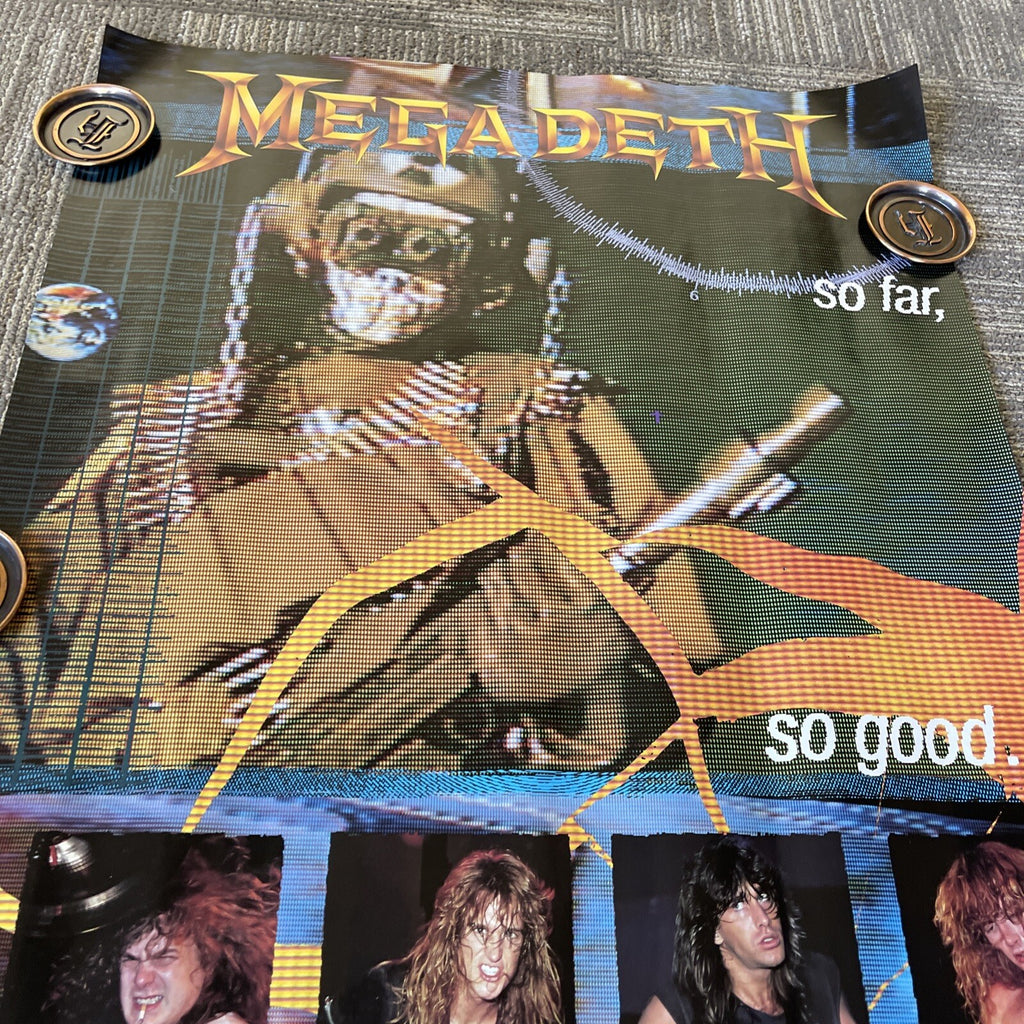 #70 Original 1987 MEGADETH Record Store Promo Poster So Far So Good So What8