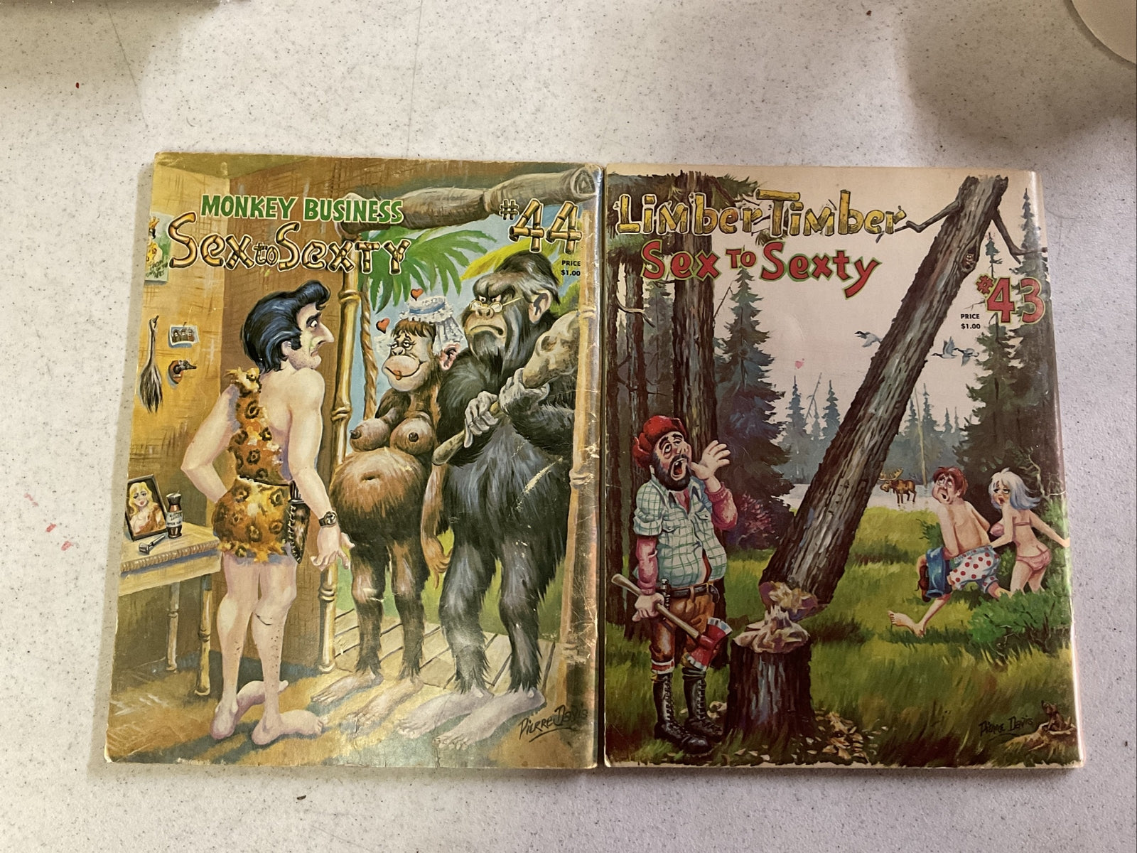 Vintage Comic Books Adult Humor Risque Pierre Davis 1972 Lot4