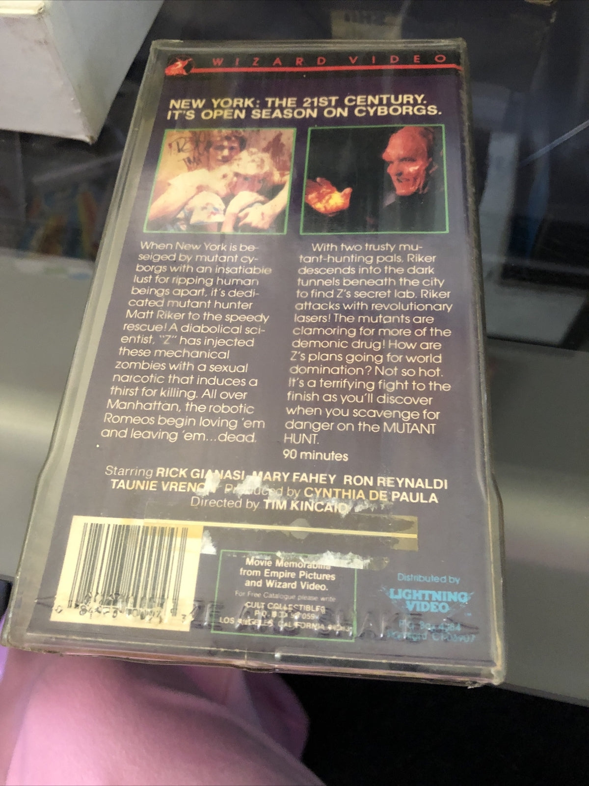RARE MUTANT HUNT 1987 BETA BETAMAX  NOT VHS HORROR CULT WIZARD VIDEO CUTBOX4