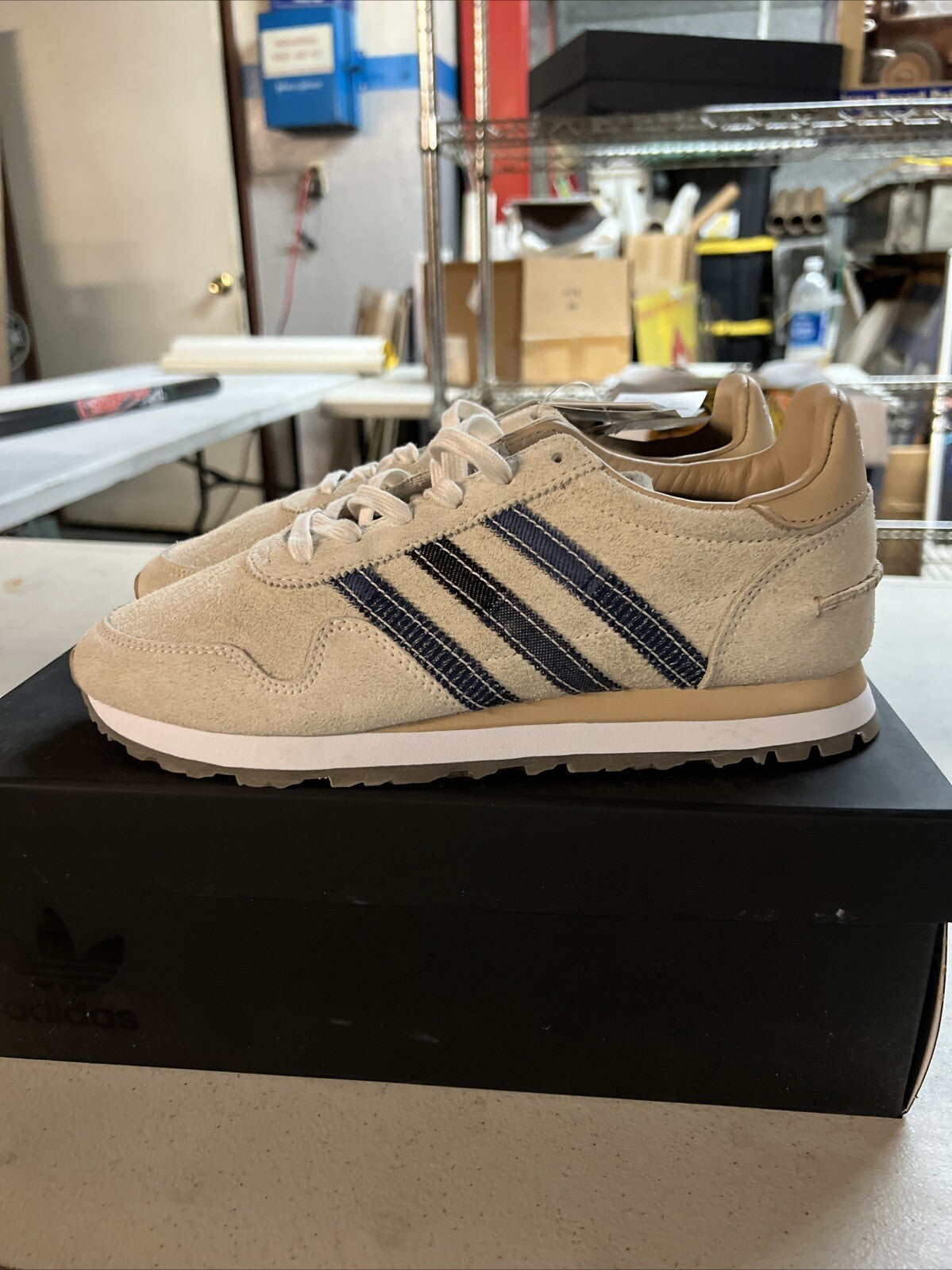 NEW Adidas Consortium Haven x END x Bodega Sneakers Tan/Navy BY2103 Mens 6.51