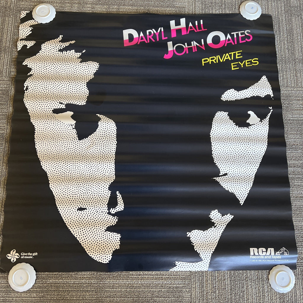Daryl Hall John Oates Private Ryes RCA 1981 Album Promo Poster #121