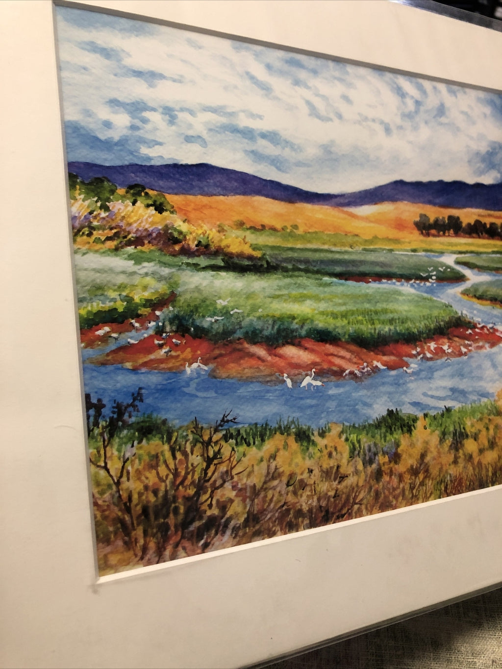 Digital Print From Watercolor Painting By Carol Mead 11x14” (Palo Alto Baylands)2