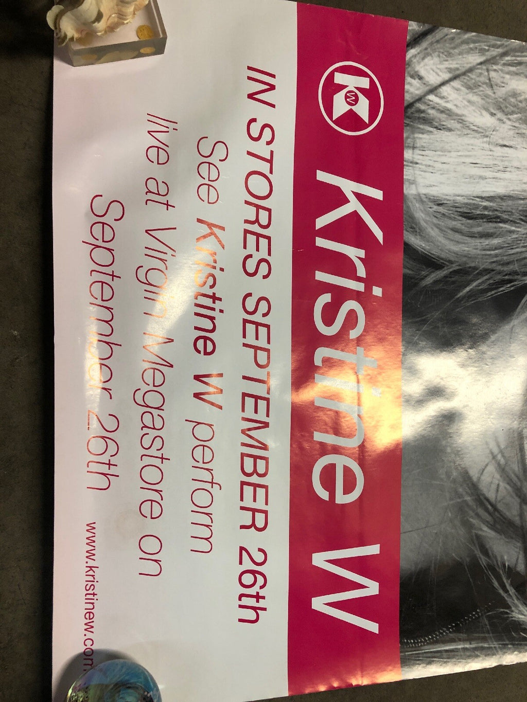 Get Stronger - Kristine W - Flier Poster Live At Virgin Megastore3