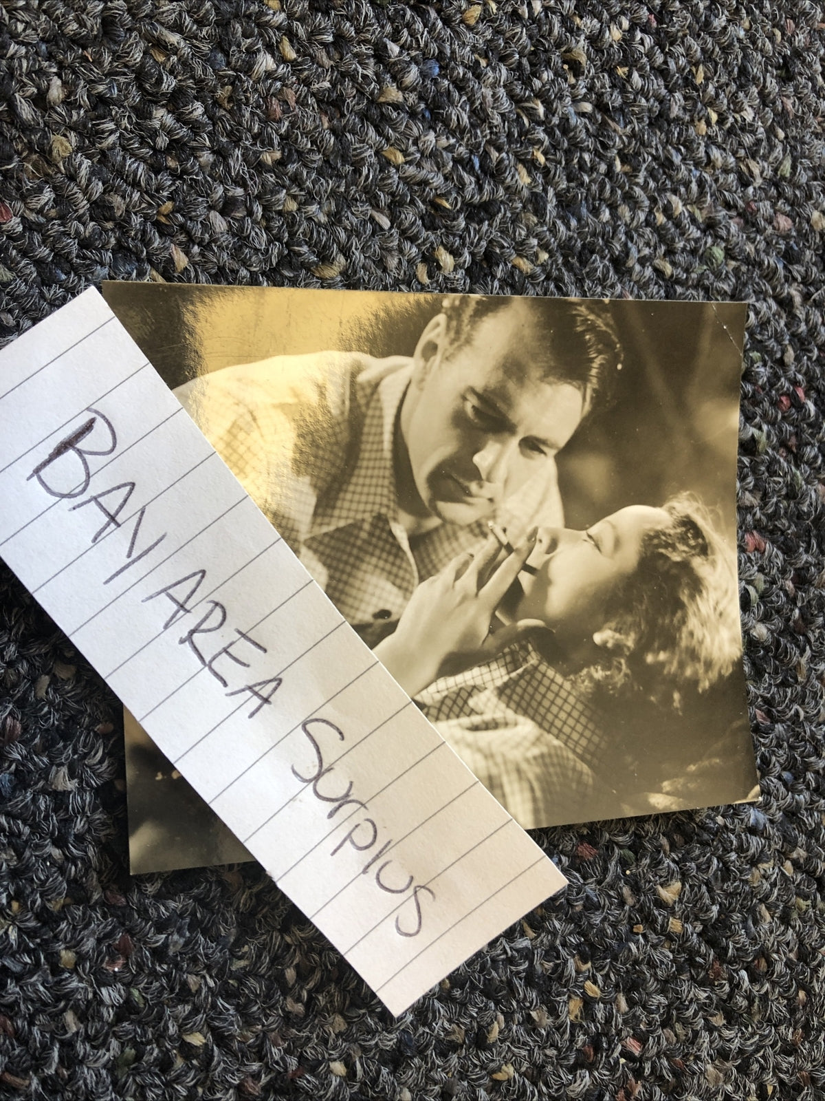 RARE Original Photo Of MERLE OBERON & COOP Candid Shot 3.5”x3”0