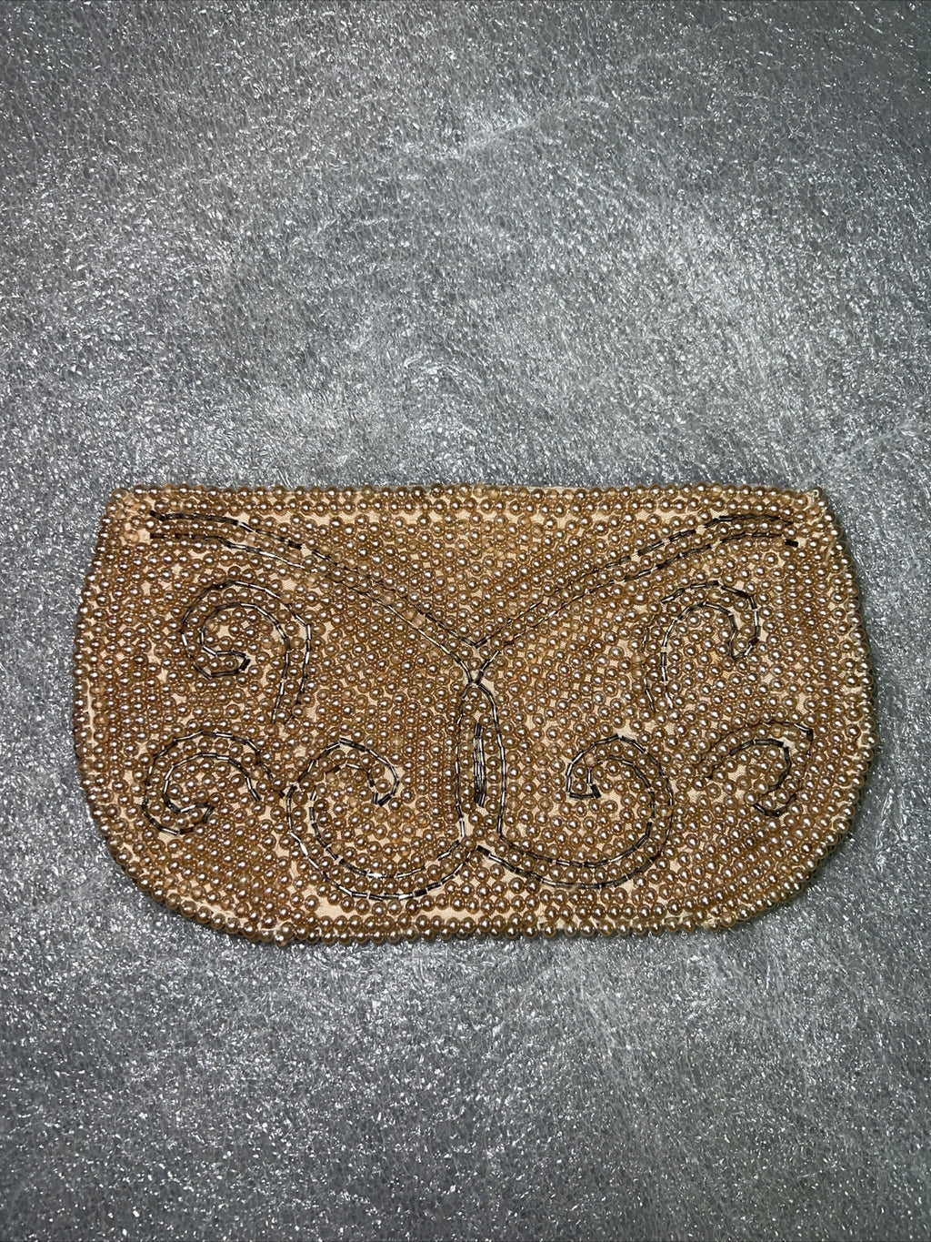 Vintage Rose Pink Bead Sequin Purse Clutch Envelope Evening Bag2
