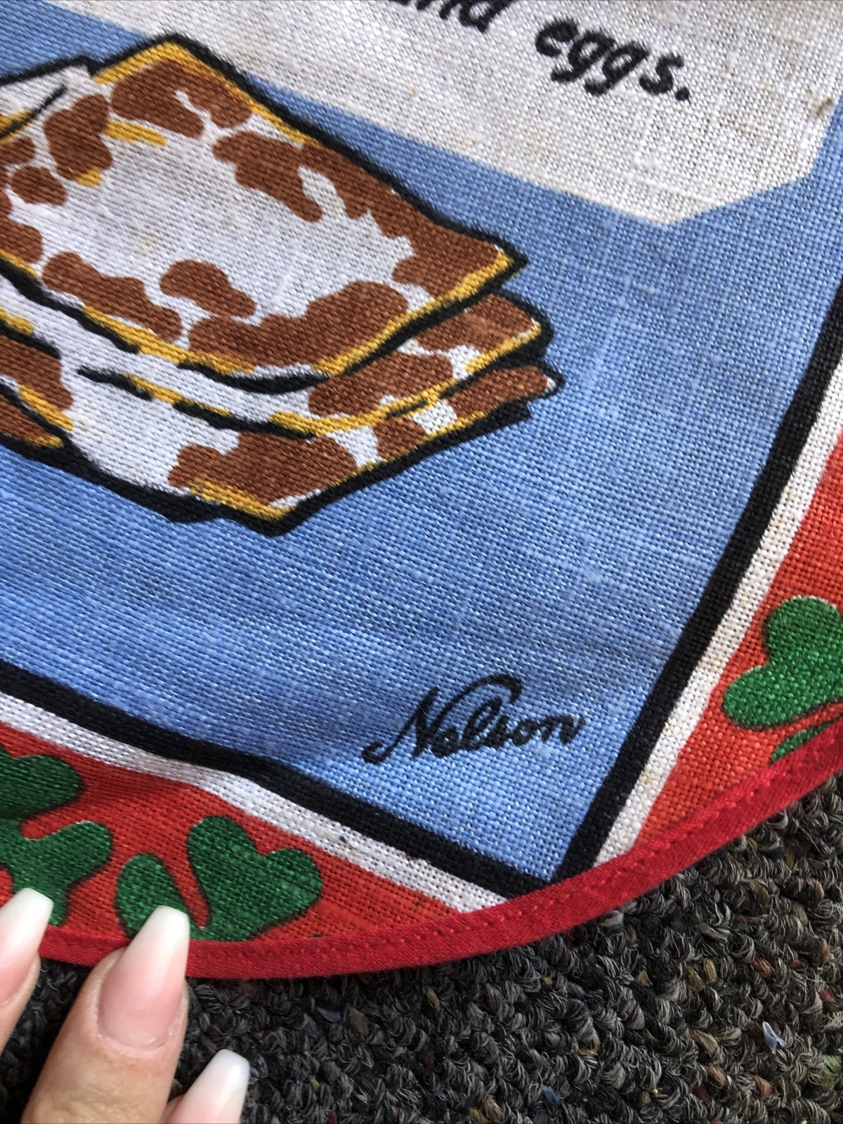 Vintage Tea Towel Apron Traditional Irish Bread Waist Apron3