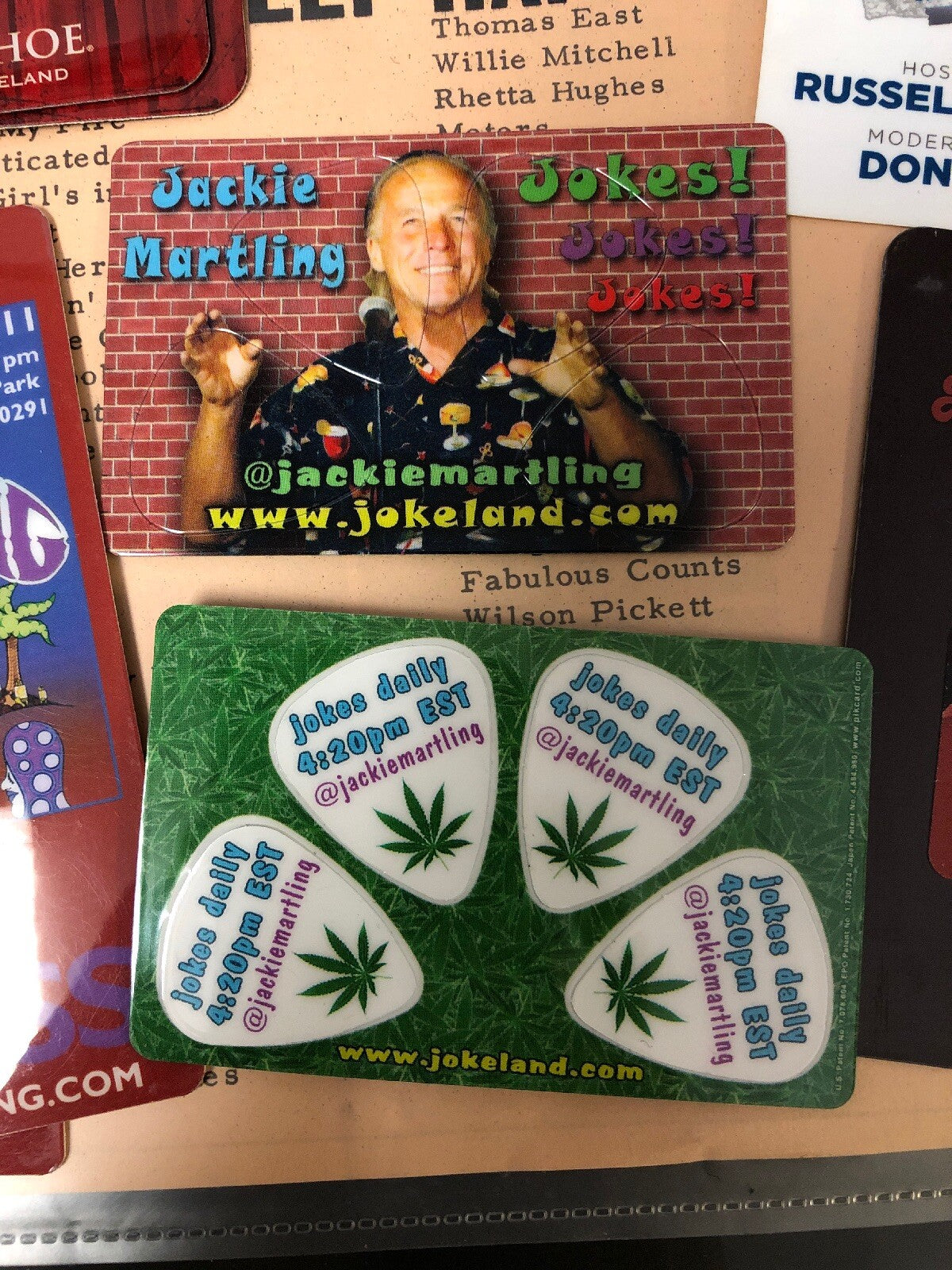 Music Concert Vip Access Lot Jackie Martling Guitar Pick Smokey And The Miracles1