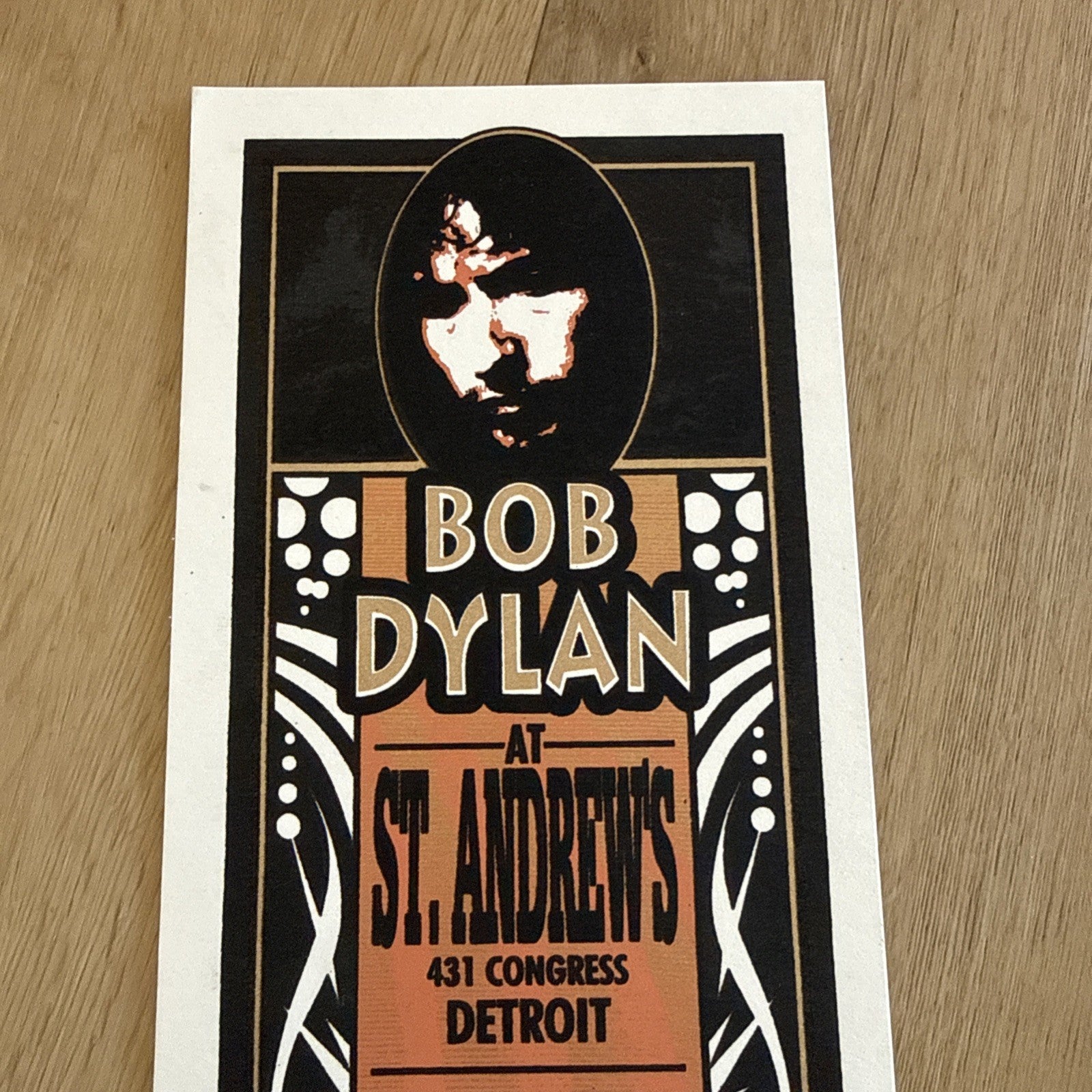 Bob Dylan Original Poster Handbill St. Andrews Detroit 1999 Mark Arminski NM6
