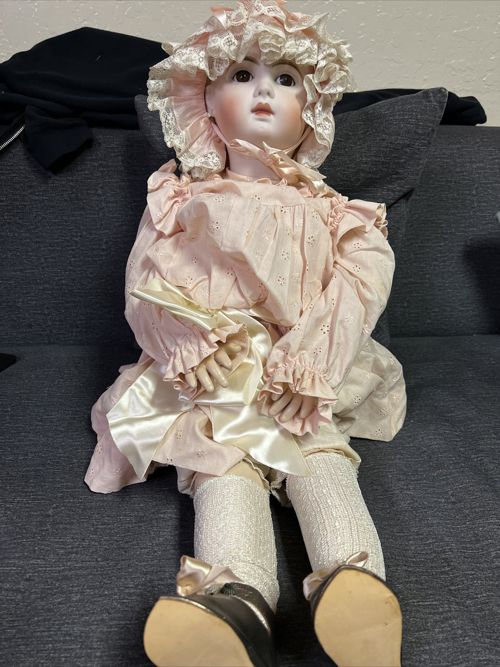 Vintage Barbara Cimino 1982 “1907” Comp Body Bisque Head Doll Fully Jointed 30”0