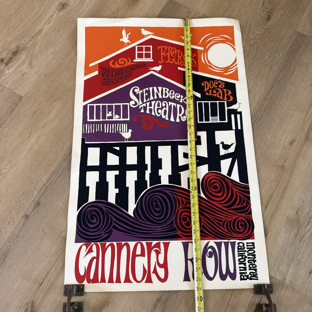 Vintage Cannery Row Monterey CA 1960s Style Psychedelic Poster Lithograph3