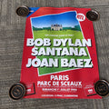 #157 Bob Dylan Santana Joan Baez Promo Poster 1984 Santana Original No Border0