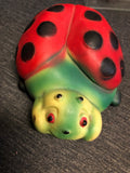 Vintage 1940’s the Squeeze Toy Ladybug Fully Function Metal Whistle0