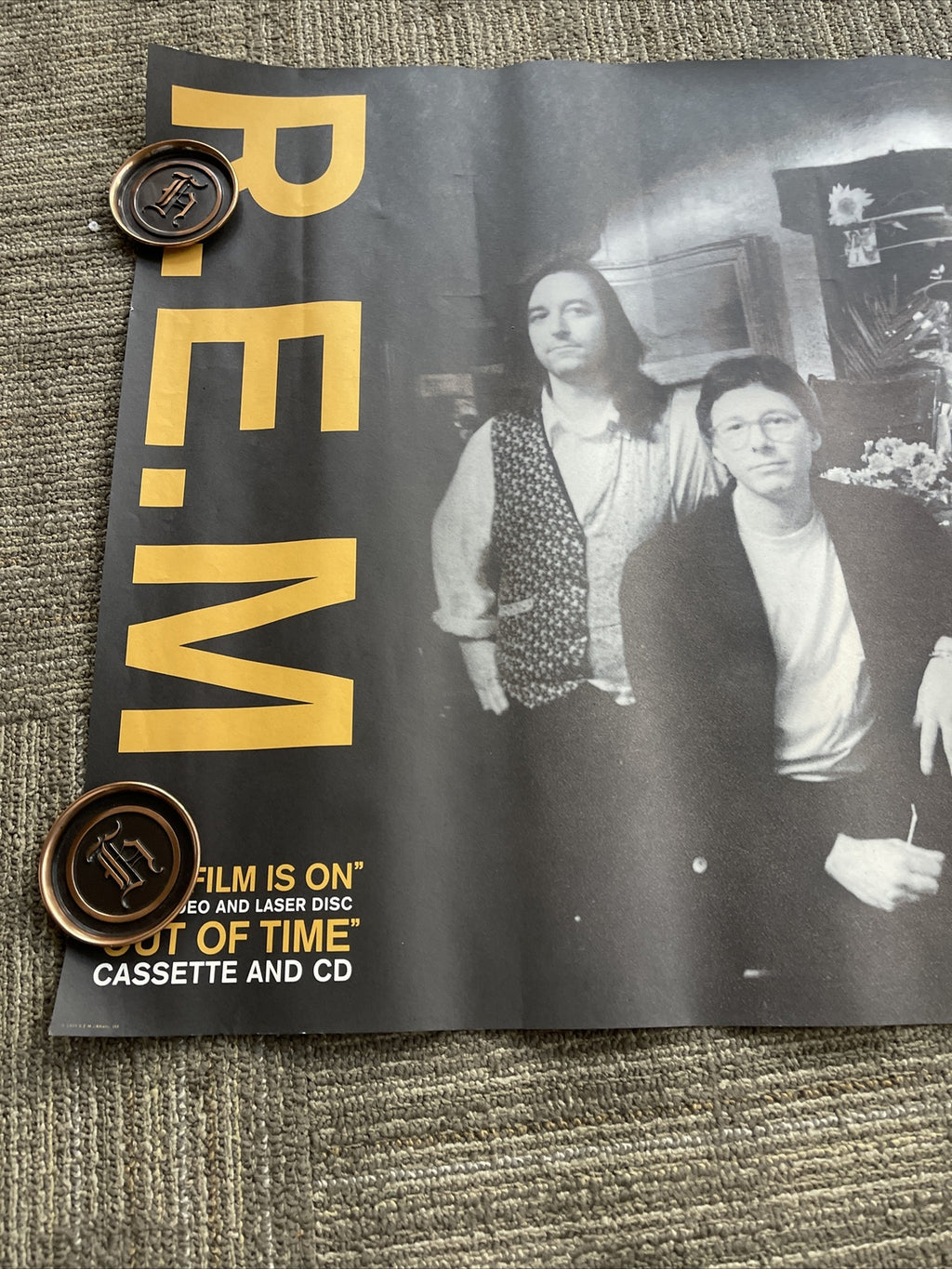 #50 R.E.M. 1991 Out Of Time Record Store Promo Poster 23” X 35” REM7